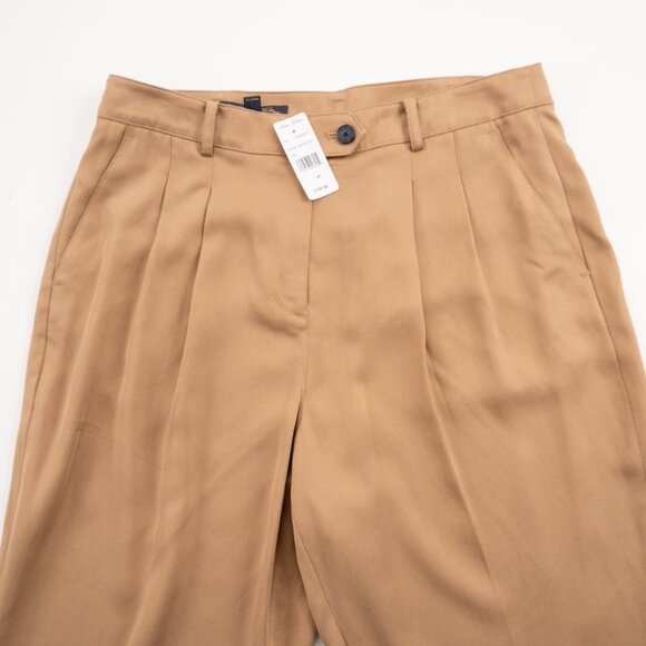 NEW BROOKS BROTHERS tan pleated trousers size 8 - Picture 6 of 10